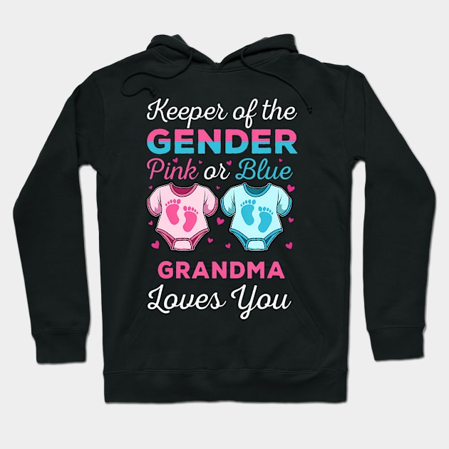 Keeper Of The Gender Grandma Loves You Baby Shower Family Hoodie by deptrai0023